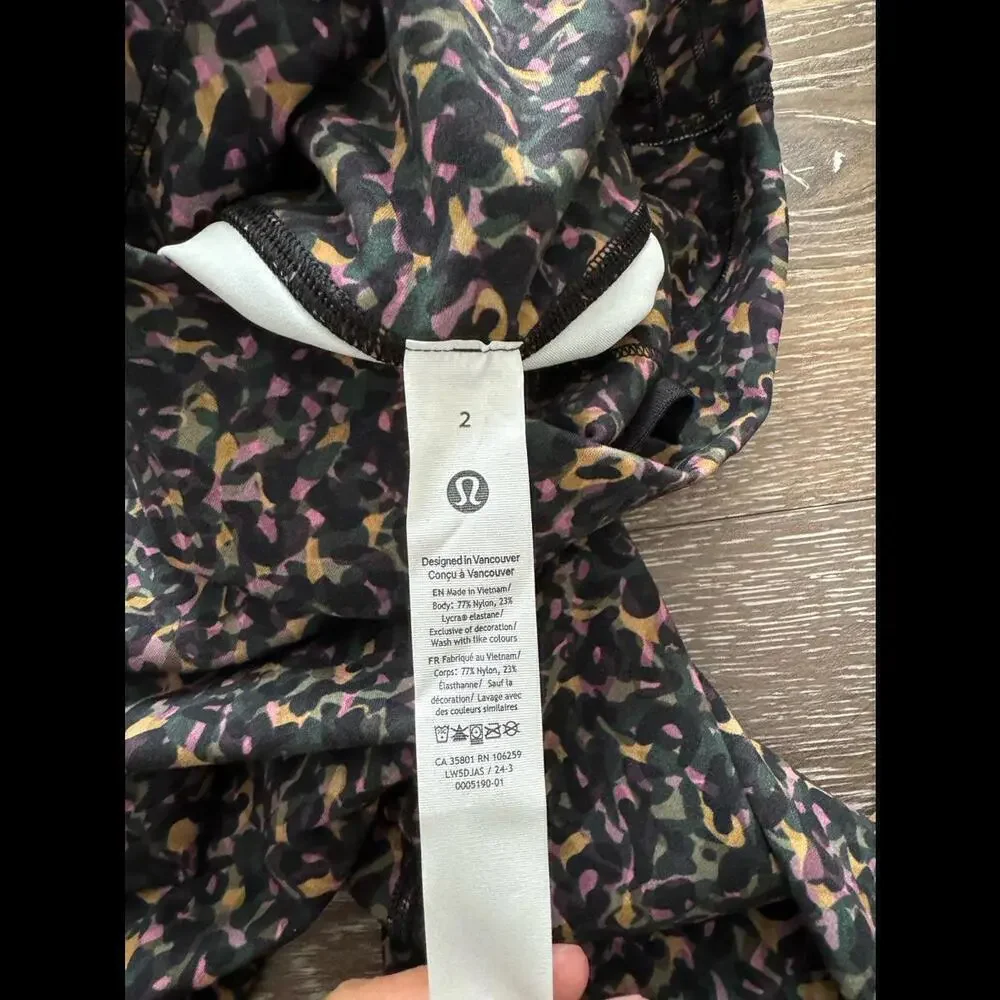 Lululemon Wunder Train High Rise 28” Fluctuate Micro Pink Size 2 NWT